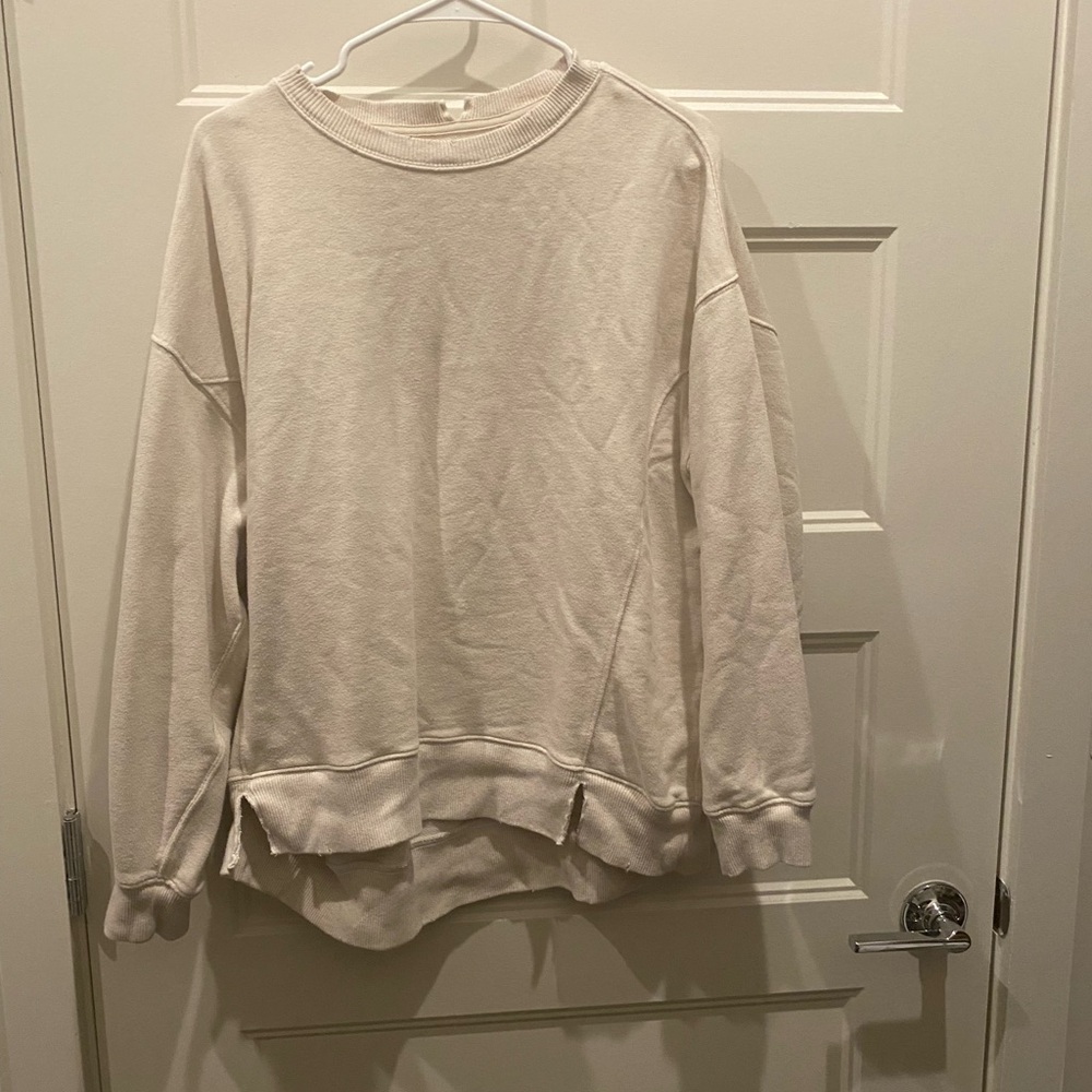 Aerie Cream Crew Neck Sweater